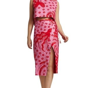 Farm Rio Wrap Midi Skirt Octocool NWT XS